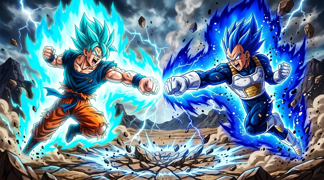 Goku vs Vegeta: Duelo Azul